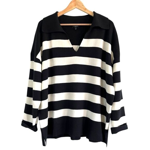 Talbots Sweaters - Talbots Milano Wool Striped Pullover Sweater